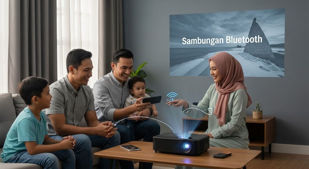 sambungan bluetooth projektor