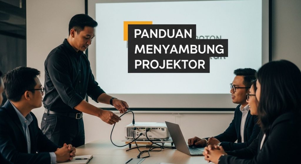 menyambung projektor ke laptop