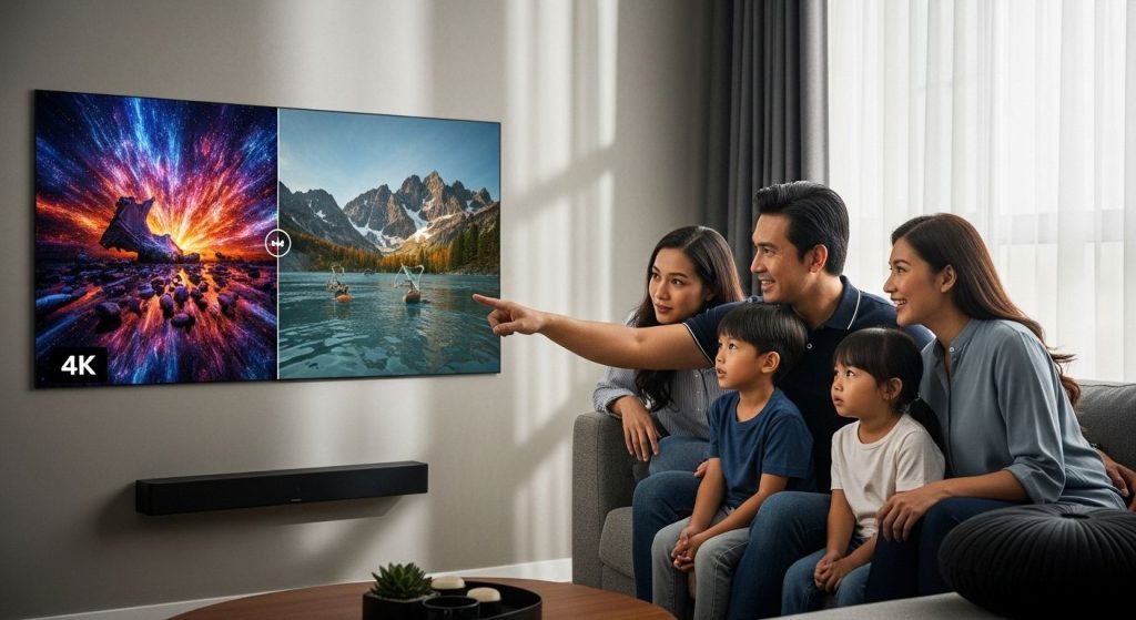 perbezaan projektor 4k