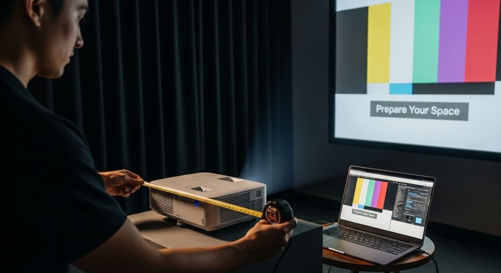calibrate projector home setup