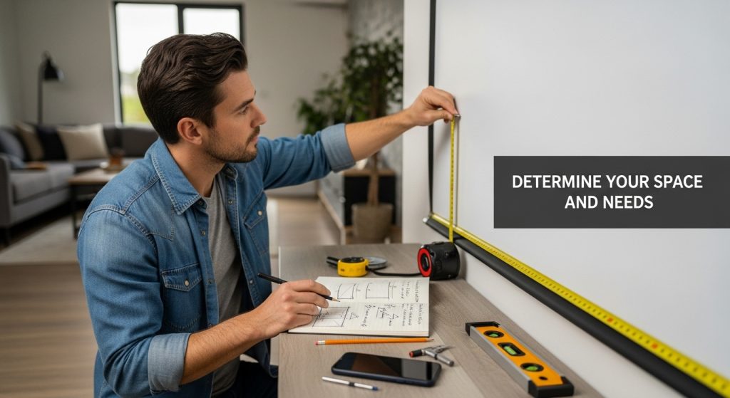 DIY projector screen setup