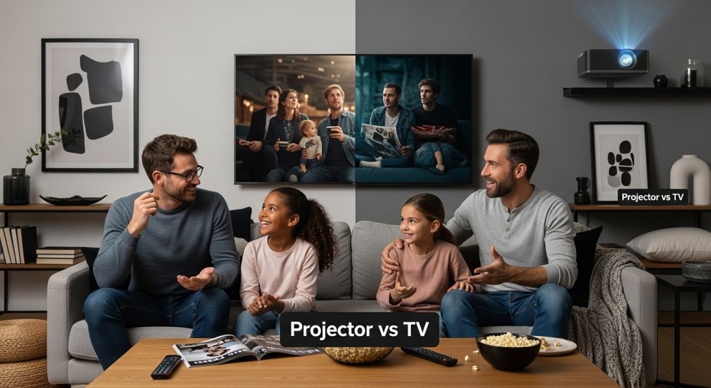 projector vs tv home