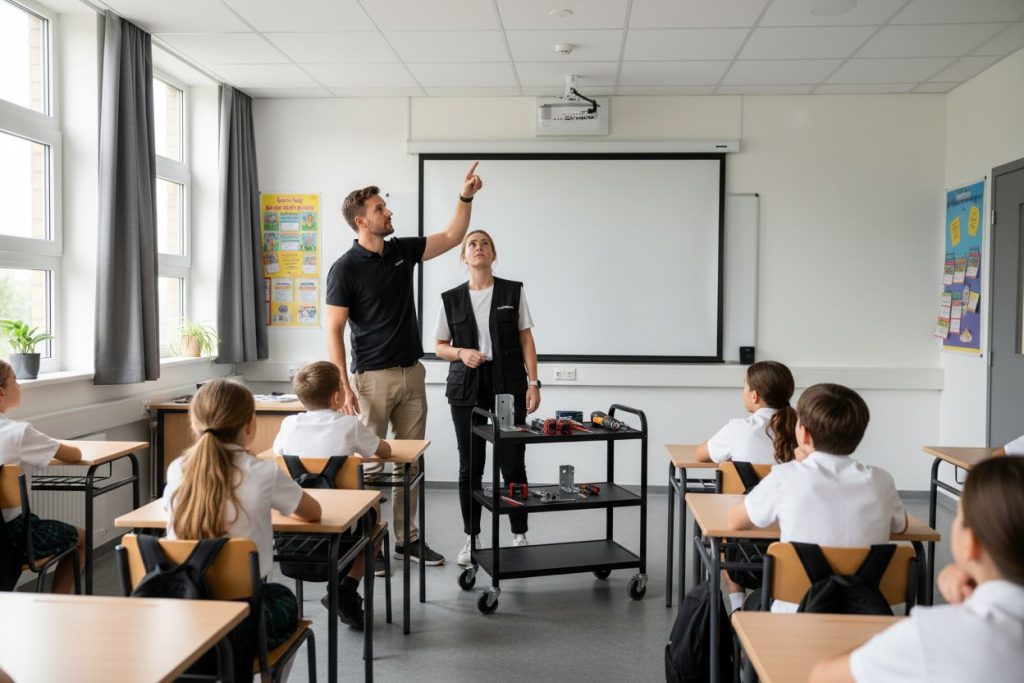 bilik kelas pemasangan projektor