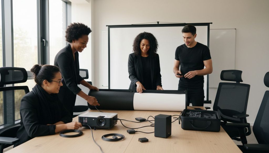 aksesori projektor, pembentangan