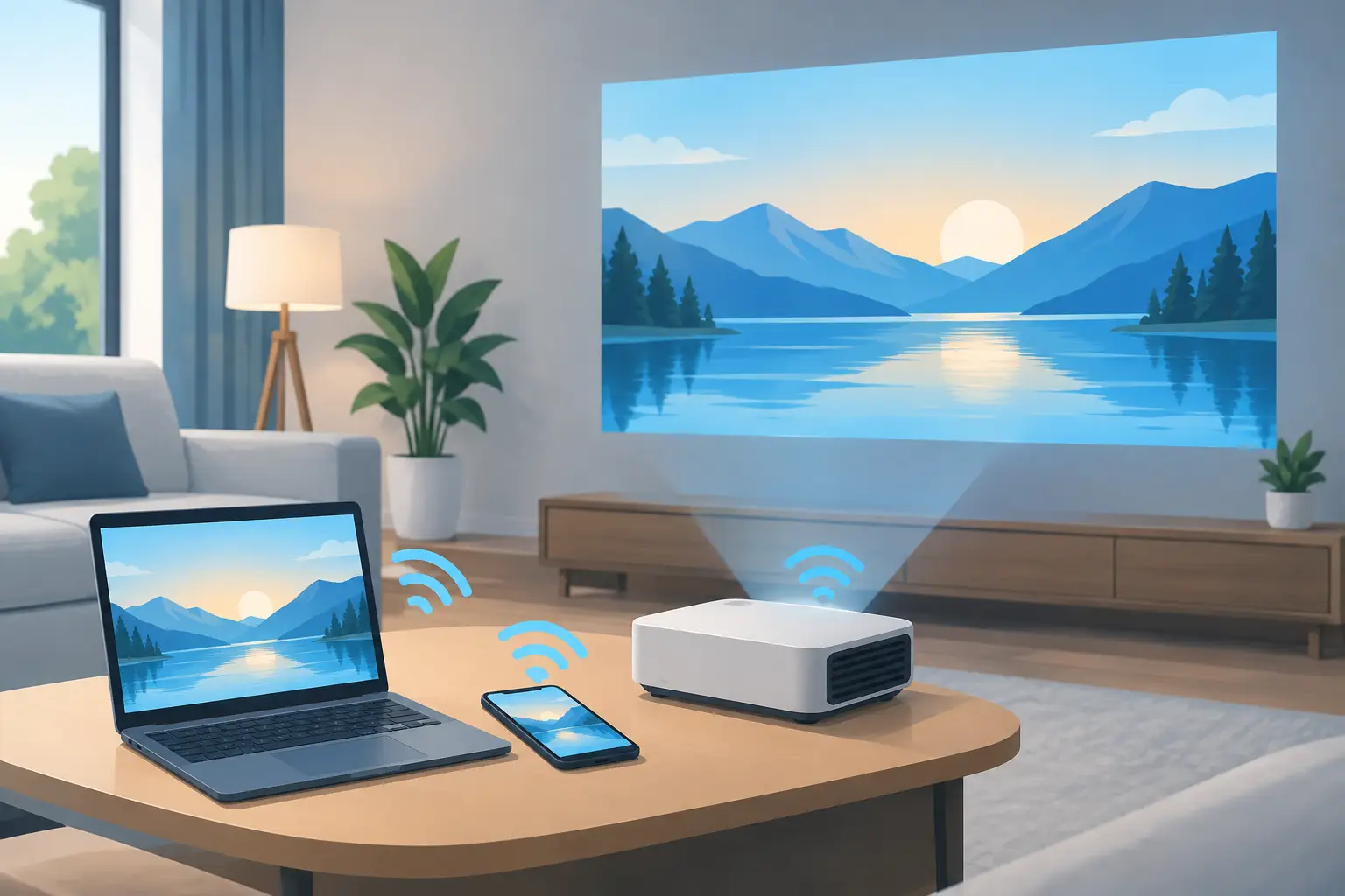 How to Connect a Projector Wirelessly at Home